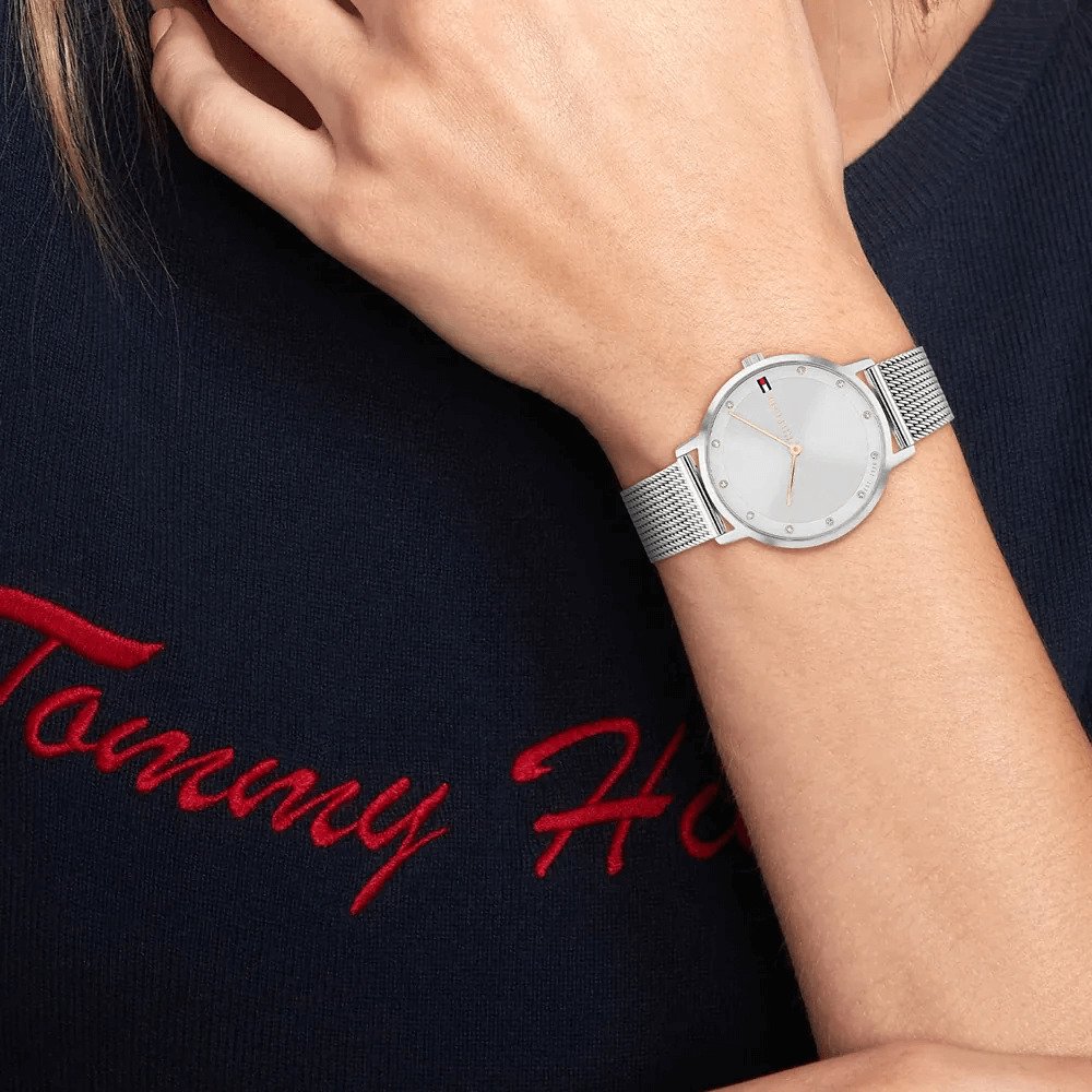 Pippa SS Mesh Strap With Silver Dial Ladies Watch