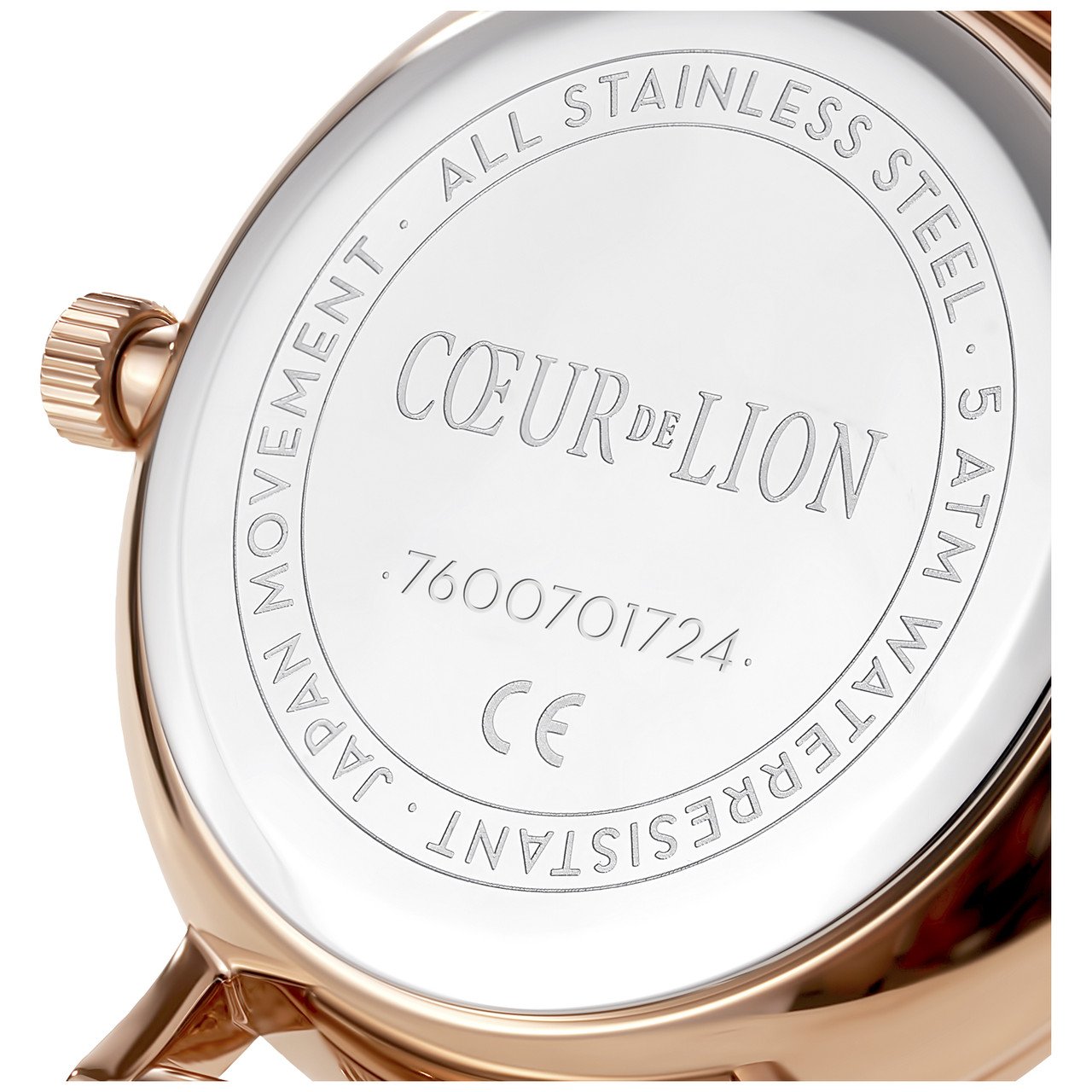 Round Mocha Dial Rose Gold Milanese Bracelet Watch