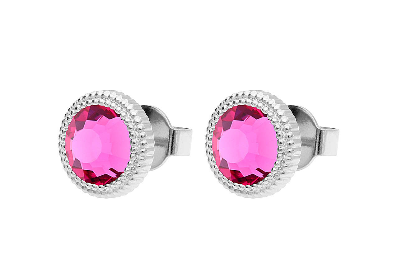 FABERO (S/P) 10mm Fuchsia Ear Stud