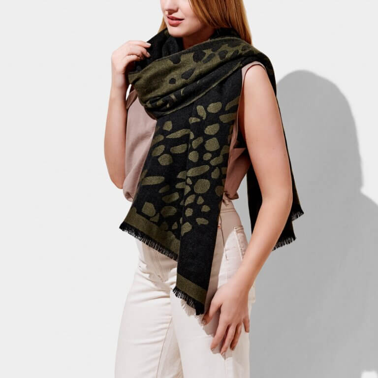 Printed Blanket Scarf | Large Dalmation | 190cm X 75cm