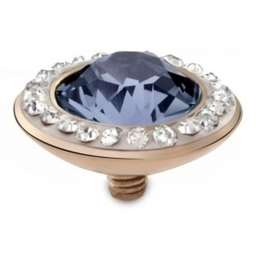 Famosa Rose Gold Plated 13mm Tondo Deluxe Provence Lavender Ring Top