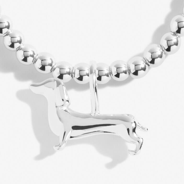 A Little | Silly Sausage | Silver | Bracelet | 15.5cm Stretch