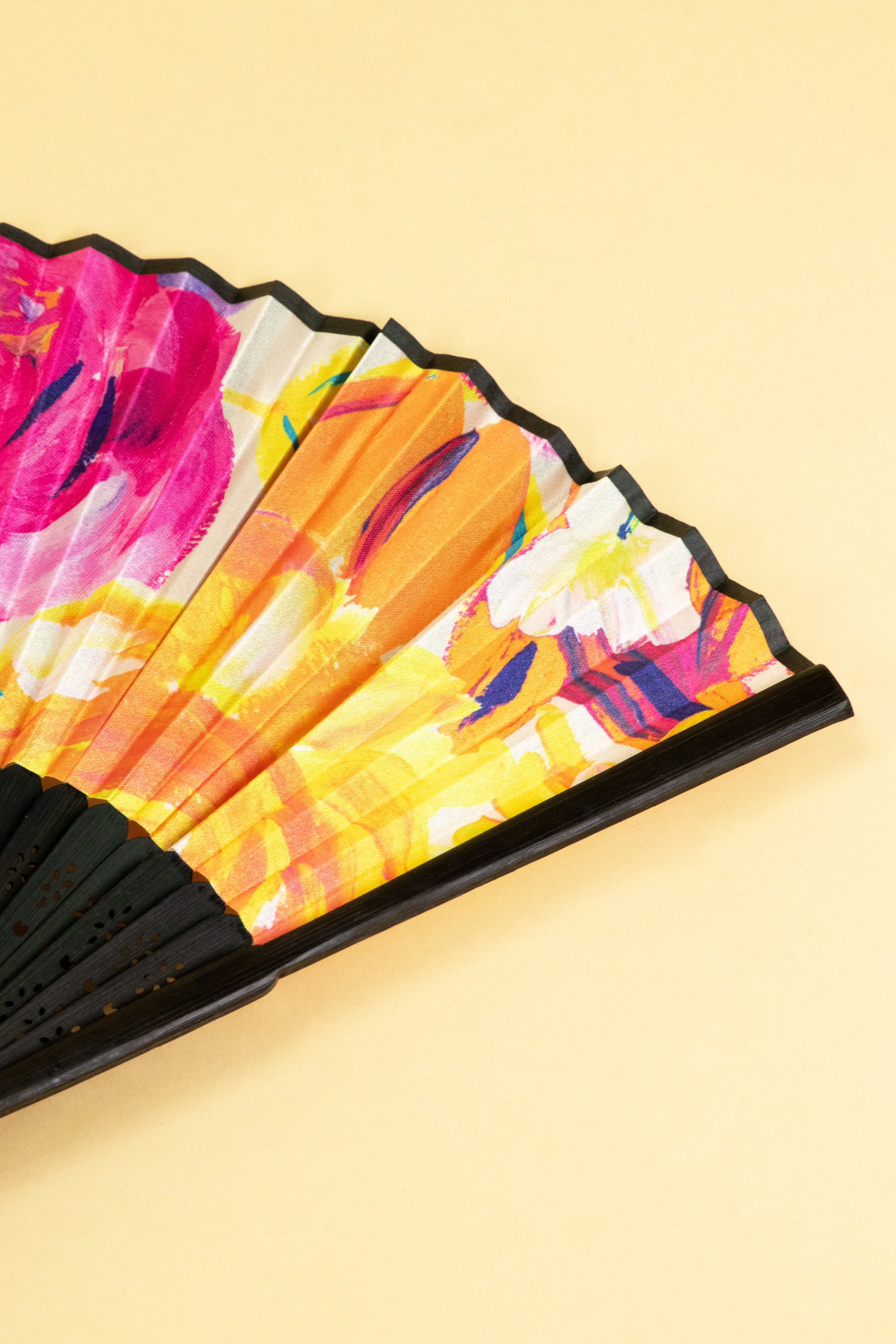 Floral Frenzy Handheld Fan