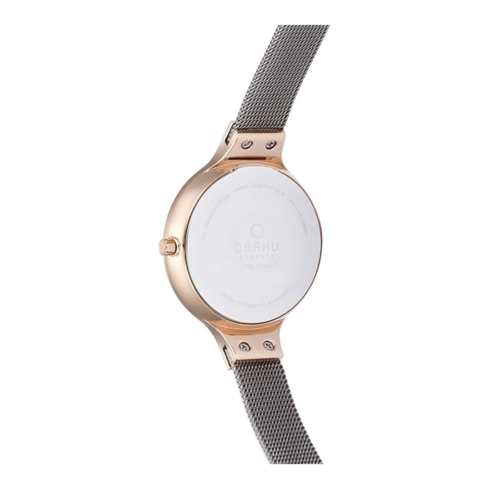 SKY - GRANITE Rose Gold Plated Mesh Bracelet Watch