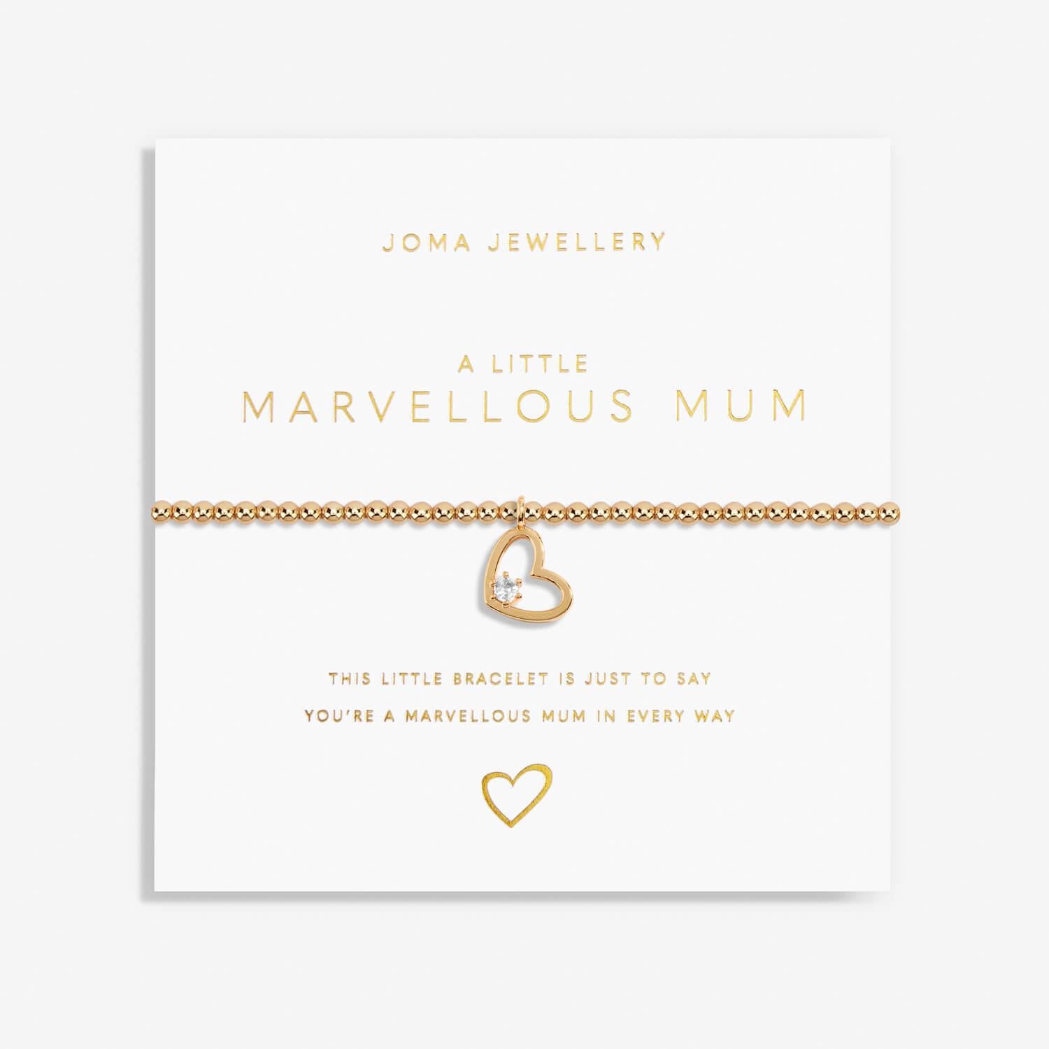 Gold A Little 'Marvellous Mum' Bracelet