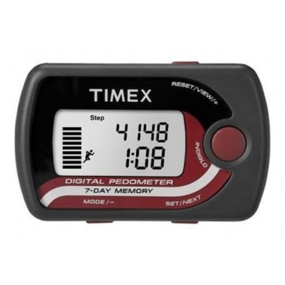 Unisex Red & Black Pedometer Accelerometer Watch