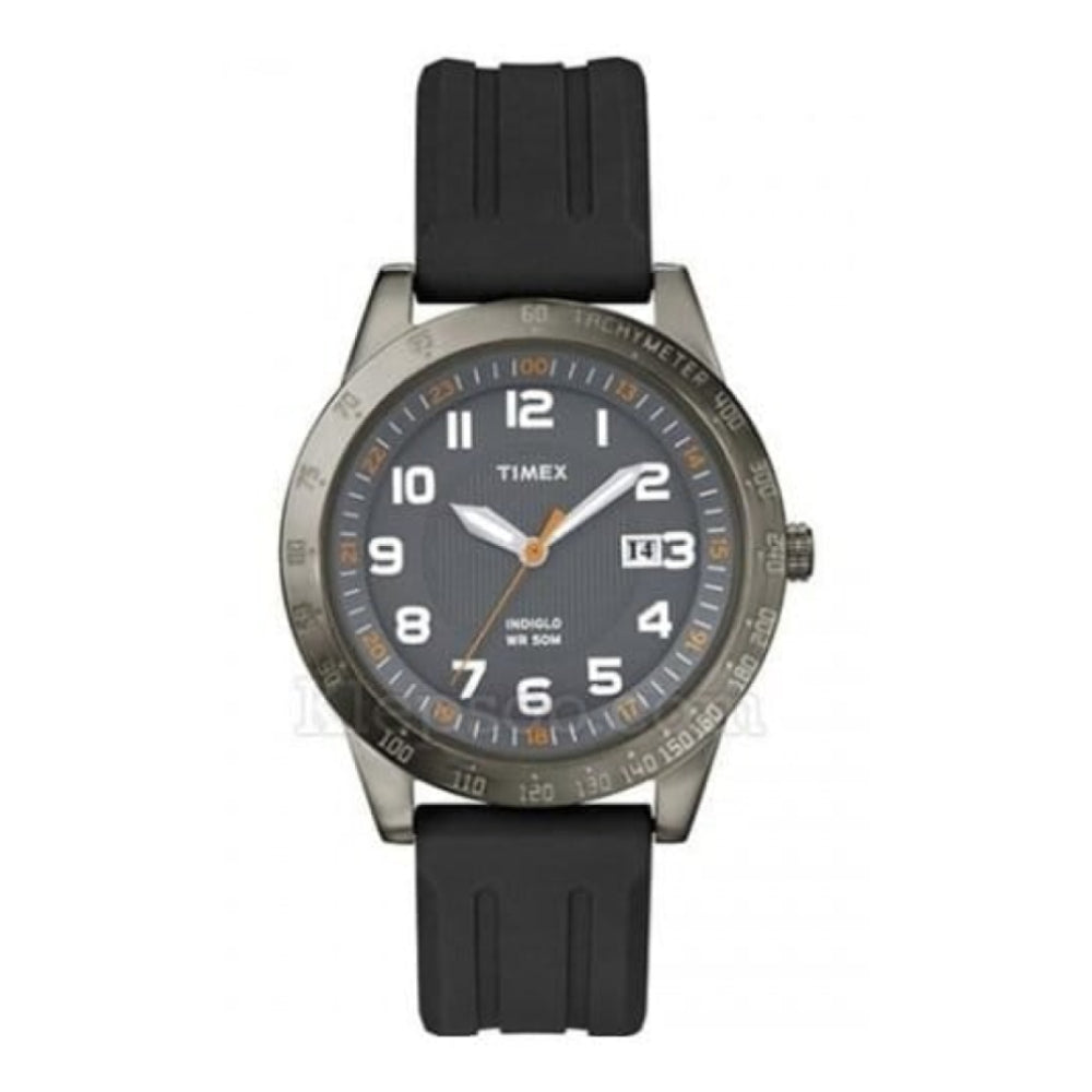 Gents Sport Black Resin Watch