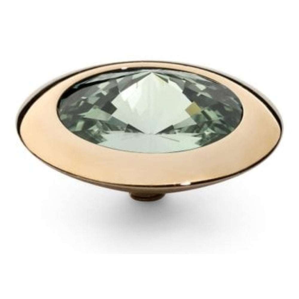 Famosa Gold 16mm Tondo Ring Top Chrysolite