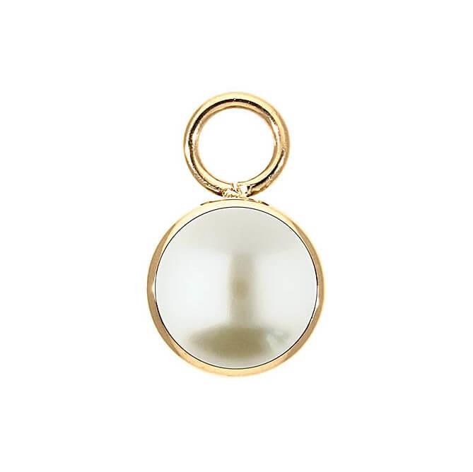 Cream Pearl Charm BOTTONE 10mm (G/P)