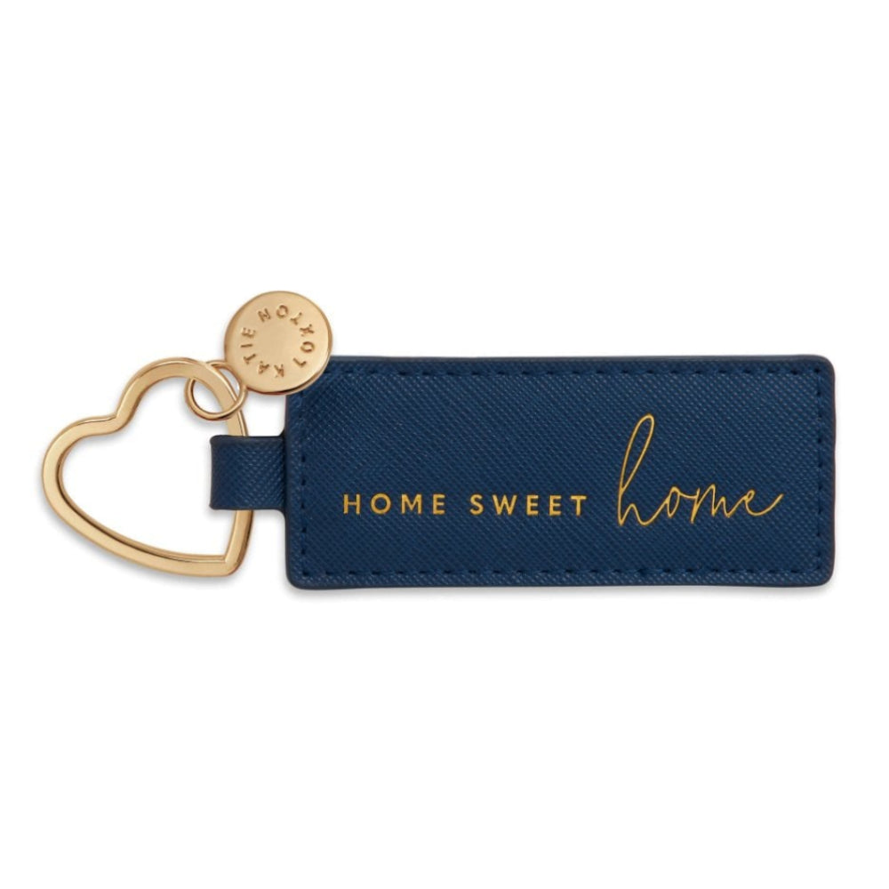 Sentiment Heart Keyring | Home Sweet Home | Navy | 8x3cm