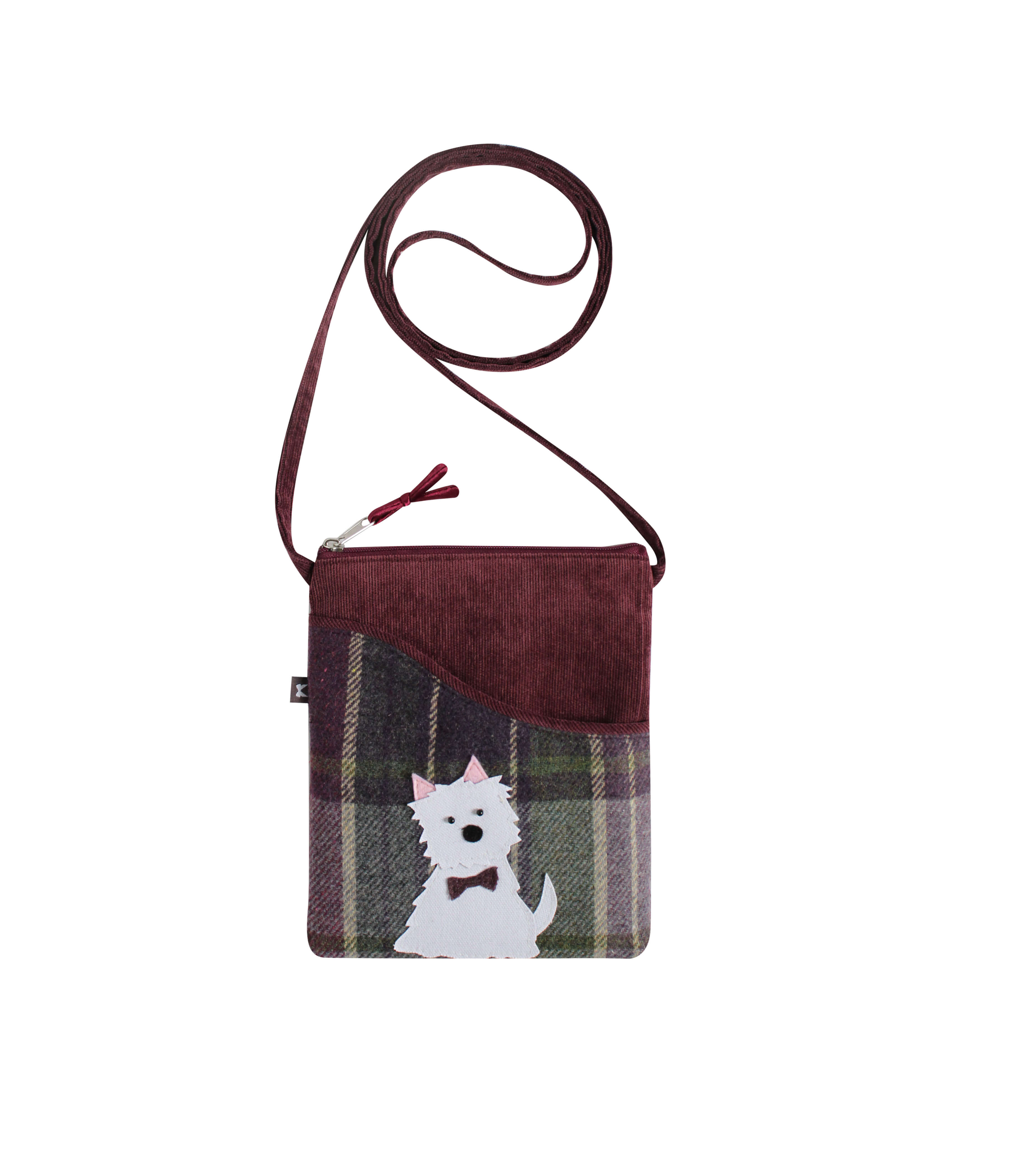 Purple Quartz Tweed Animal Applique Small Sling