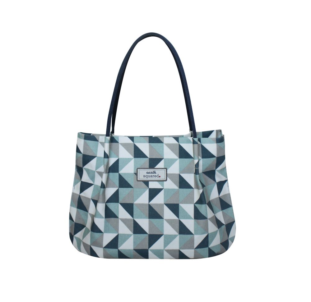 Blue Triangle Oil Cloth Freya Bag
