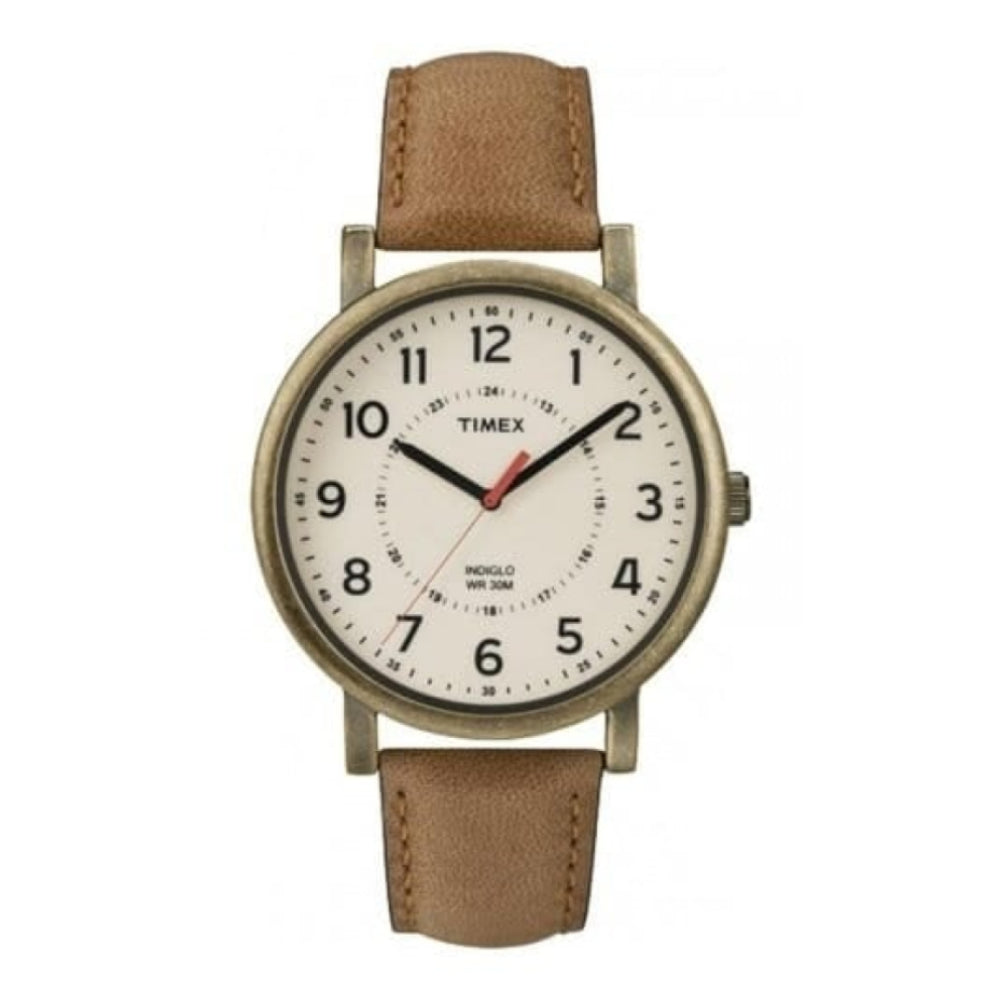 Gents Easy Reader Tan Brown Leather Watch