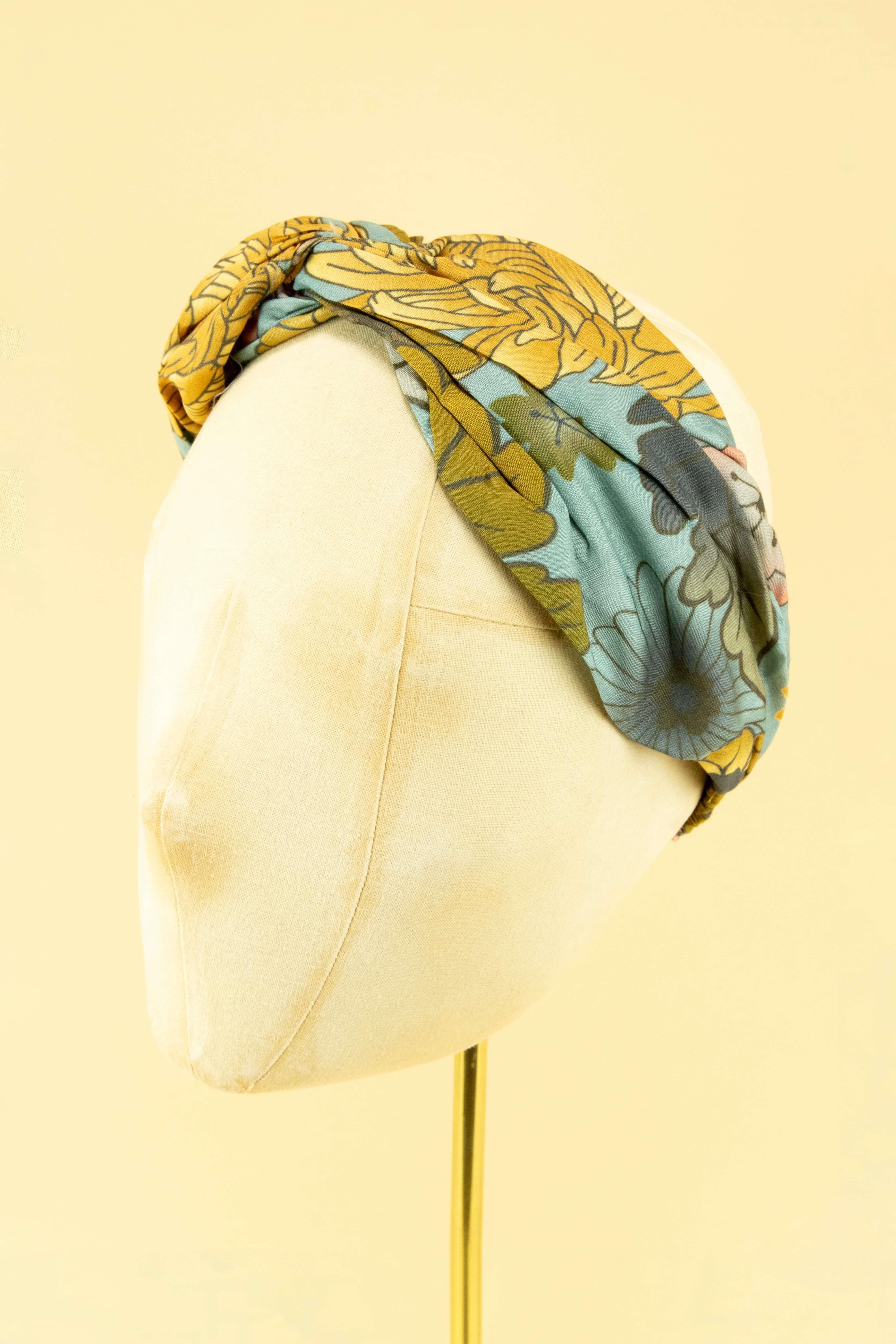 Trailing Wisteria Elasticated Headband - Ice