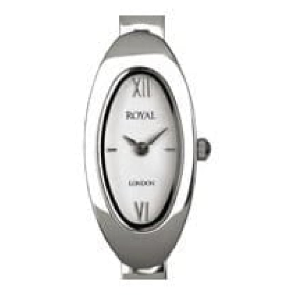 Ladies Silver Polished Stainless Steelwristwatch