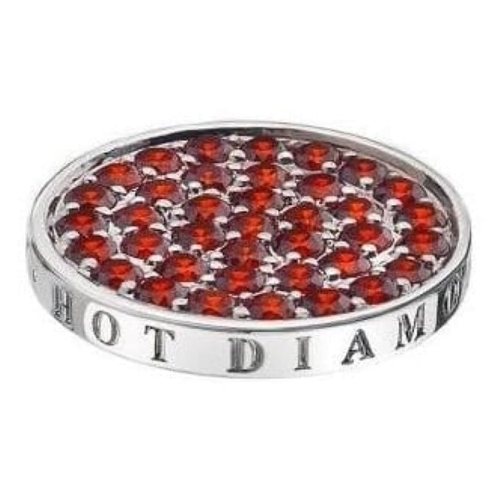 Ladies 25mm Fire Sparkle Silver Coin
