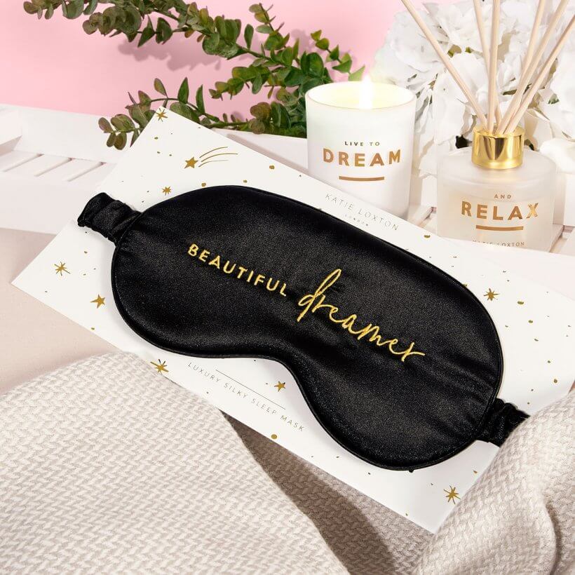 Satin Eye Mask | Beautiful Dreamer | Black