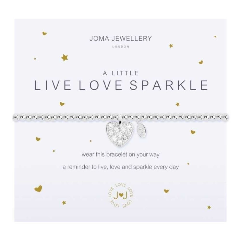 a little LIVE LOVE SPARKLE - silver bracelet