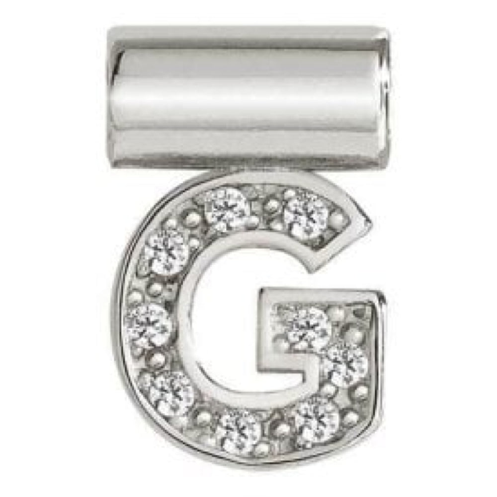 Seimia Silver Cubic Zirconia Letter G Charm