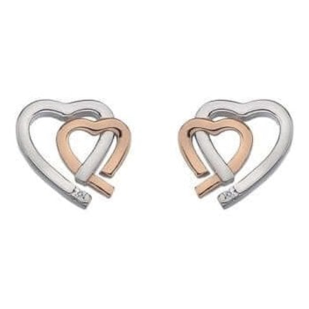 Rose Gold Plated Warm Heart Earrings