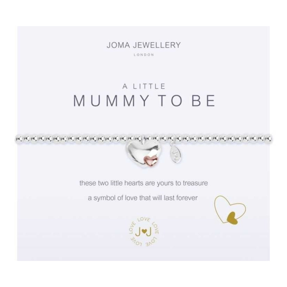 a little MUMMY TO BE - silver and rose gold bracelet