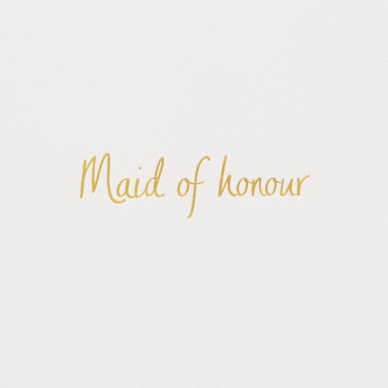 Bridal Perfect Pouch 'Maid Of Honour' In White
