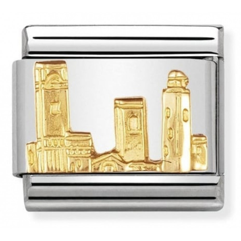 Classic San Gimignano In Stainless Steel With 18k Gold Charm