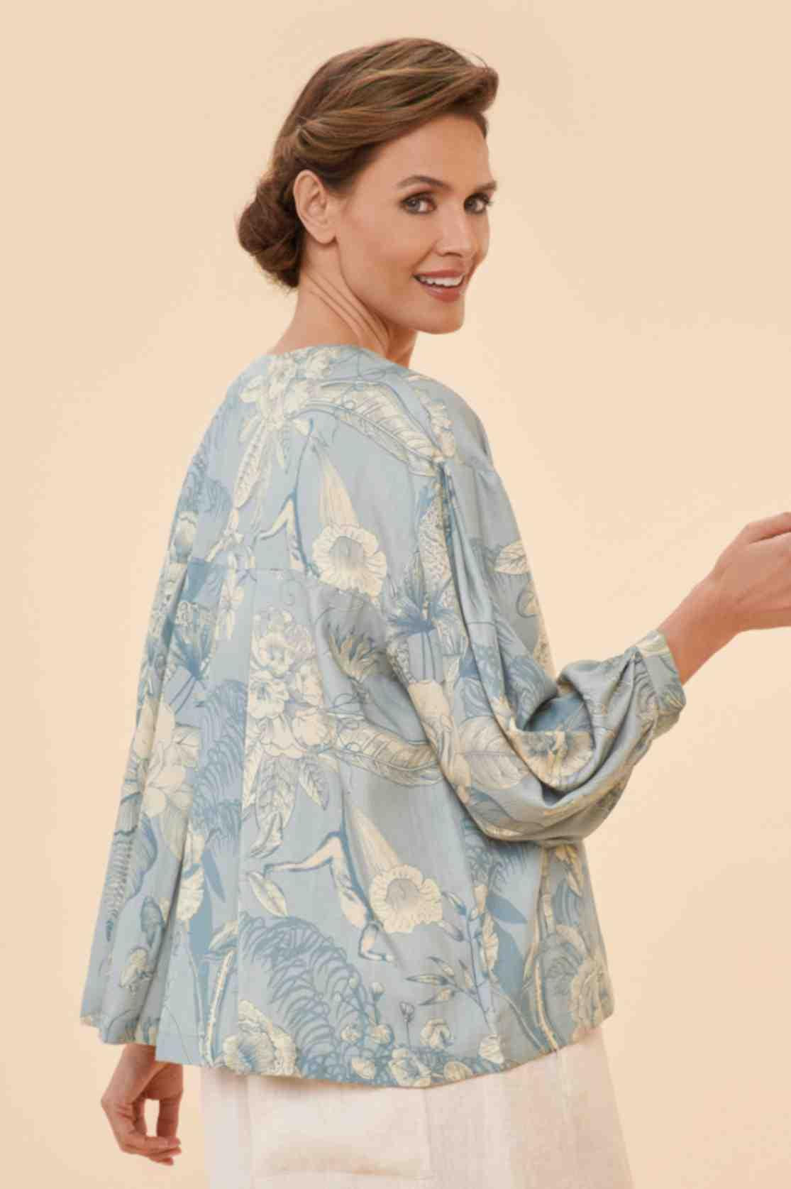 Puff Sleeve Jacket -Denim