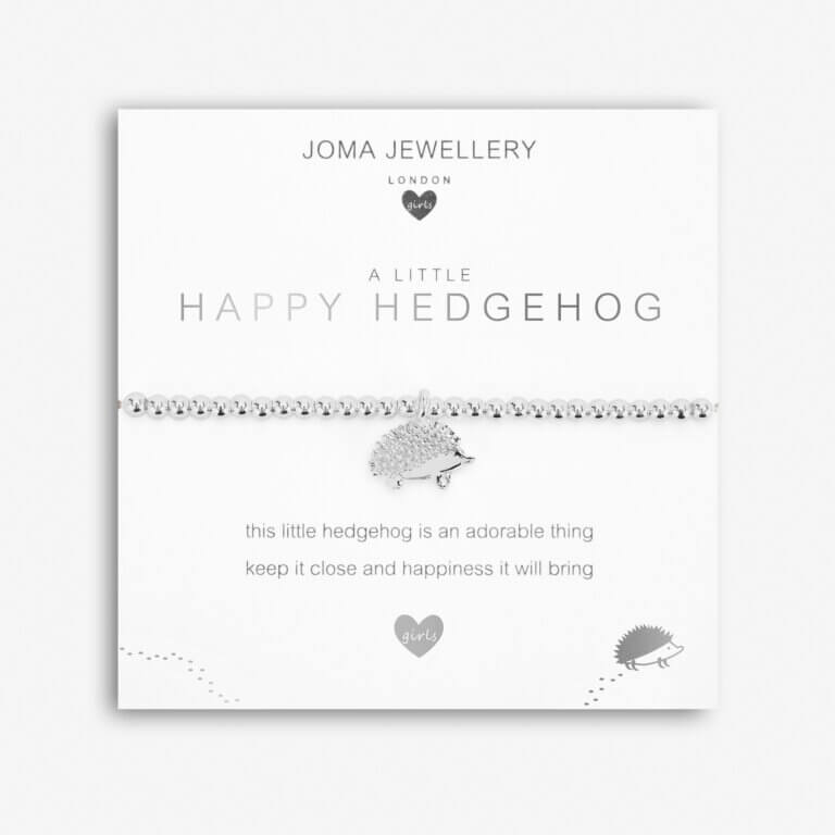 A Little | Happy Hedgehog | Silver | Bracelet | 15.5cm Stretch