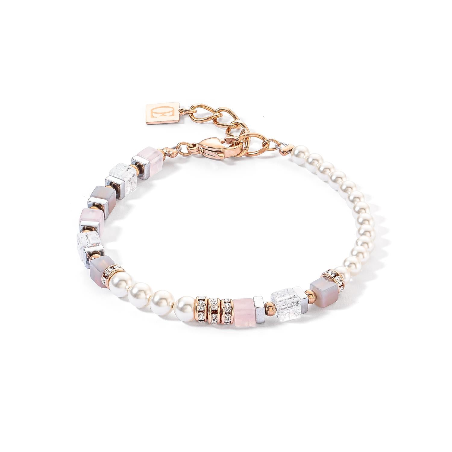 Precious Fusion Offset Rose Gold Light Rose Bracelet