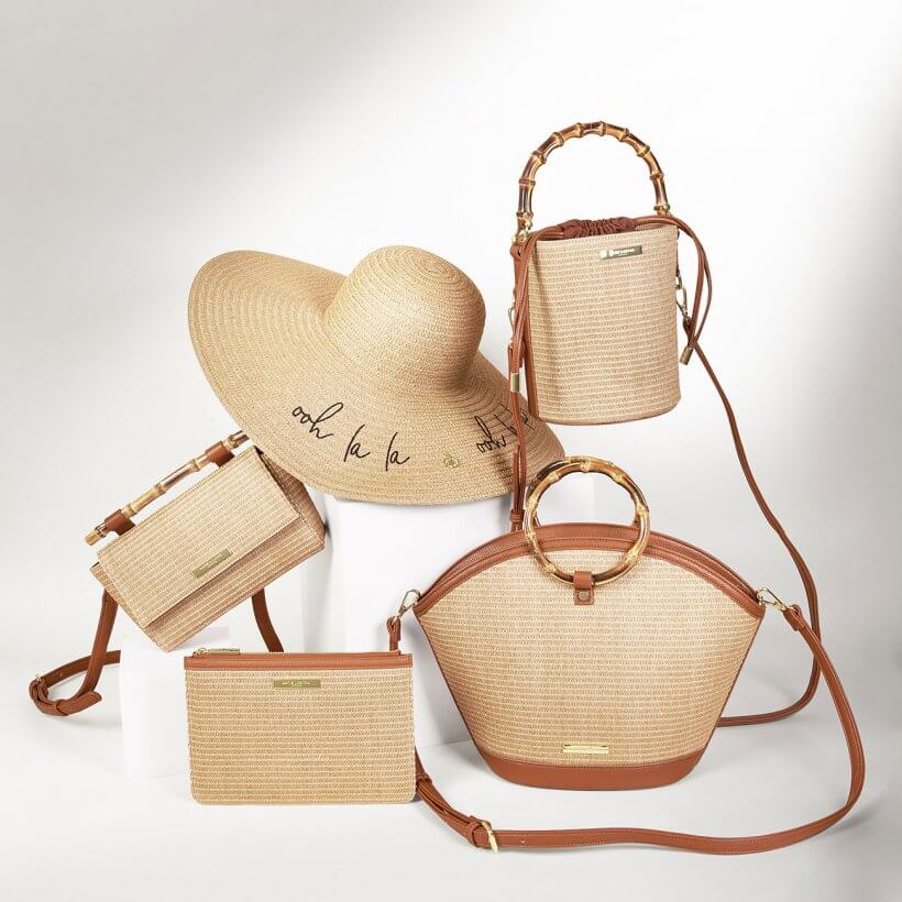 Capri Straw Round Handle Bag | Natural