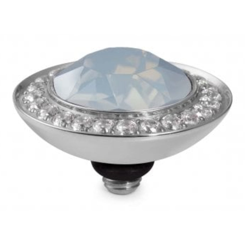 Famosa Silver 13mm Tondo Deluxe Ring Top Air Blue Opal