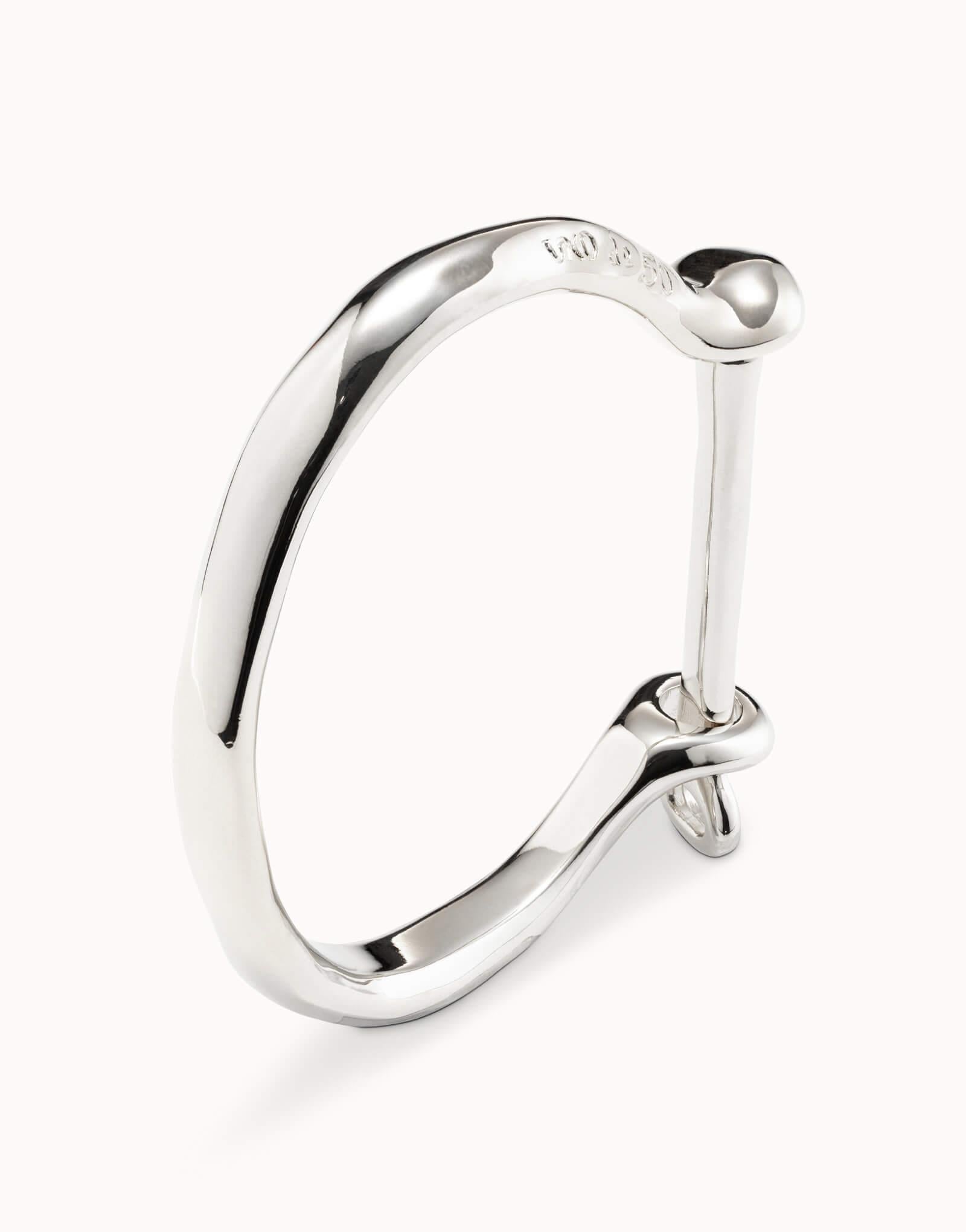 Shackled Silver Plated Clad Bracelet