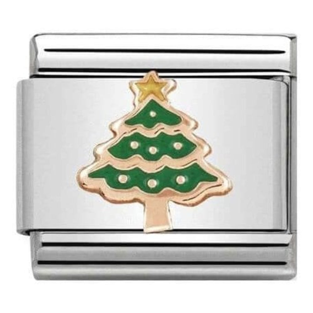 Classic Symbols Link Christmas Tree 9k Rose Gold