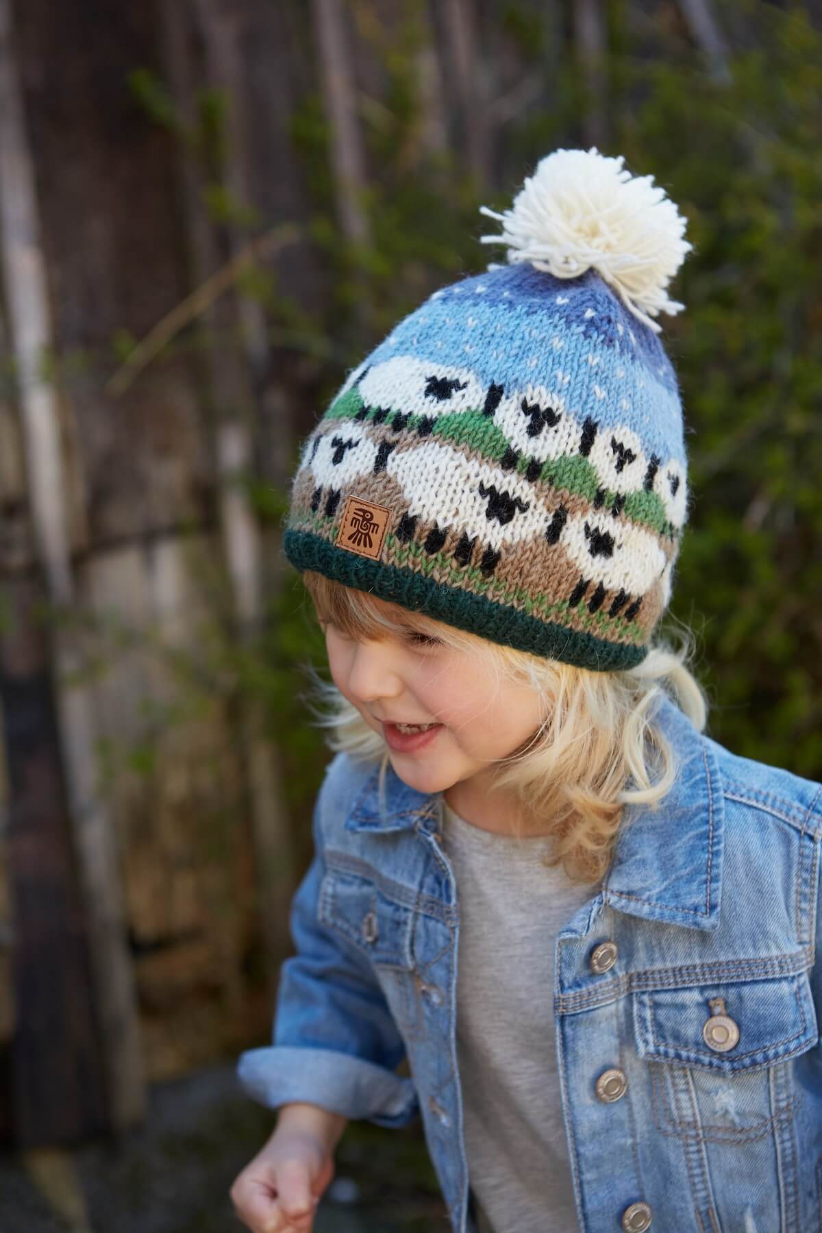 Kids Snowy Sheep Bobble Beanie