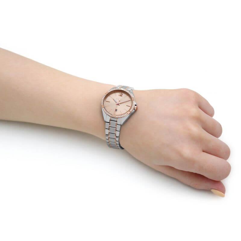 Felina Rose Gold Dial Two Tone Bracelet Ladies Watch
