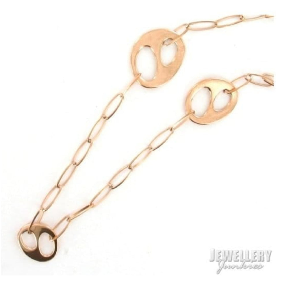 Ladies Rose Stainless Steel Chain Necklace