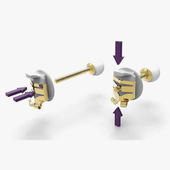 Lox Gold 2 Pair Pack Secure Earrings Backs