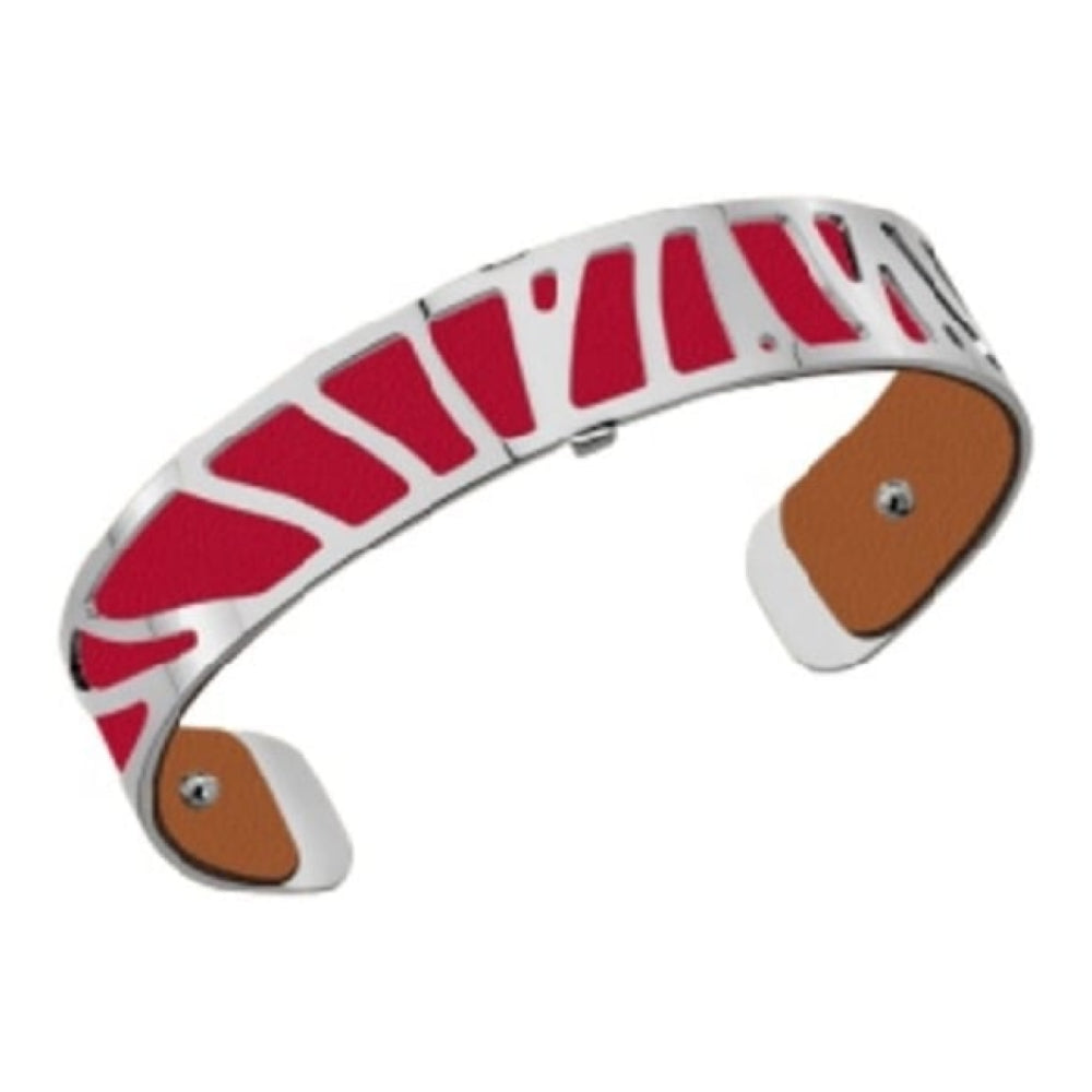 Silver Plated Parrot Feather Pattern 14MM Cuff