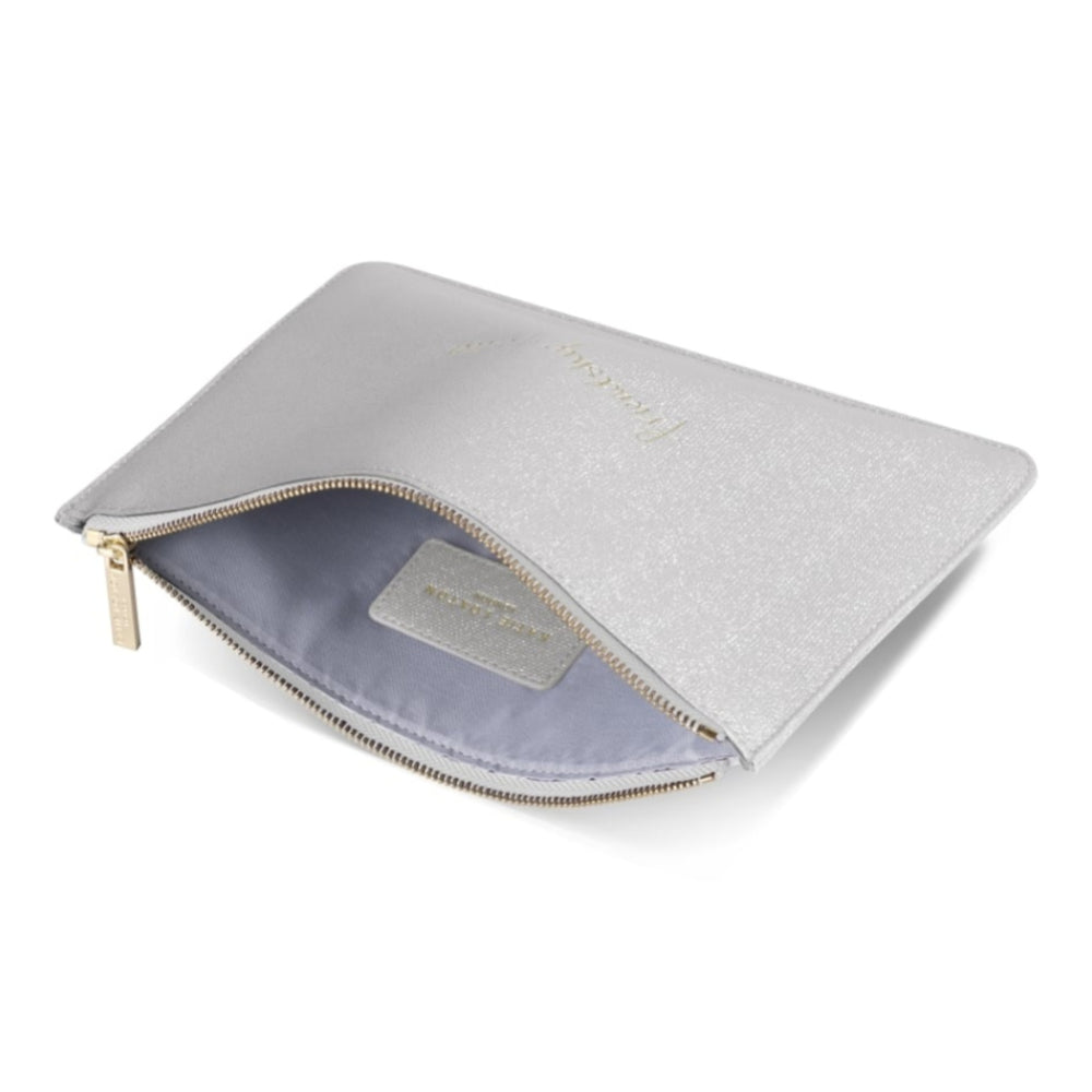 PERFECT POUCH - FRIENDSHIP FOREVER - silver shimmer - 16x24cm
