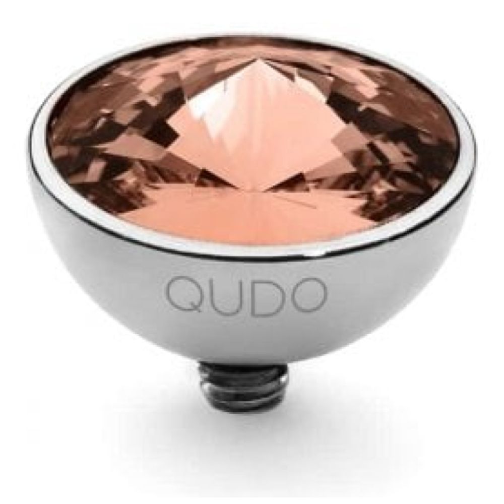 Famosa Silver 11.5mm Bottone Ring Top Blush Rose