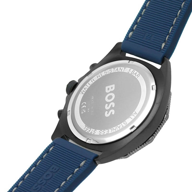 Energy Grey Chronograph Dial Blue Strap Watch