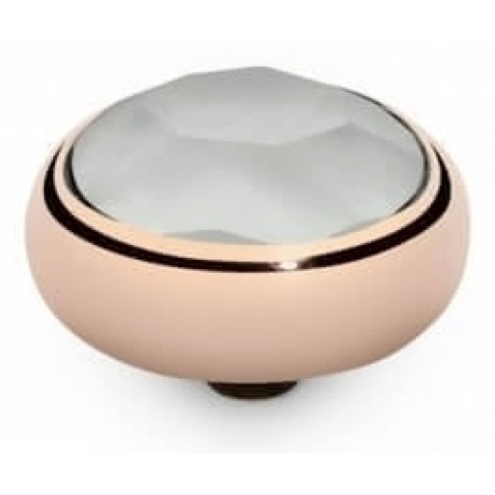 Famosa Rose Gold Plated 10mm Sesto Powder Grey Ring Top