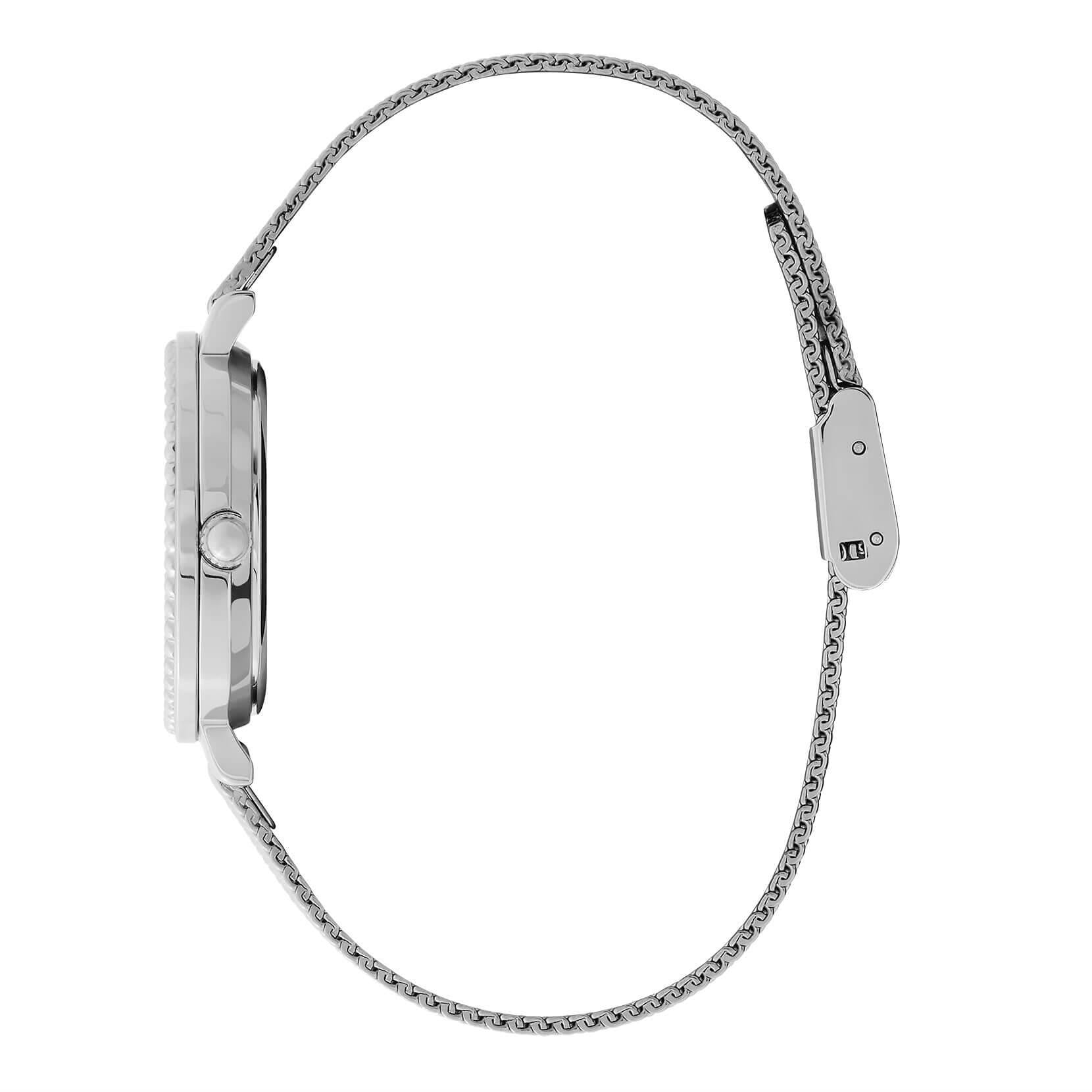 Vintage Bead Silver Dial & Mesh Watch