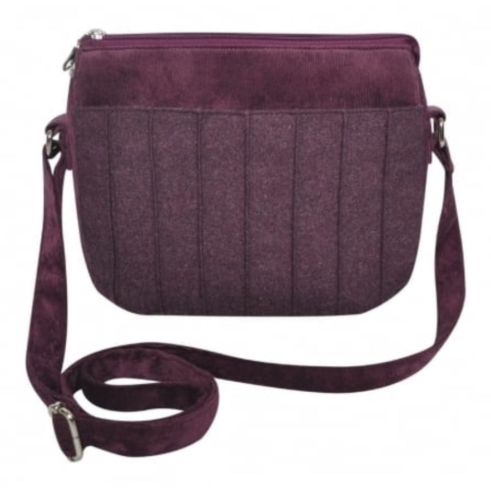 Purple Wool Messenger Bag