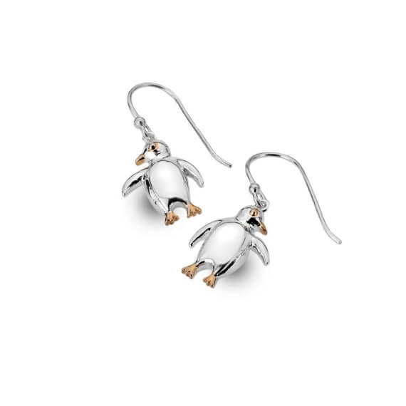 Origins Rose Gold Plated Penguin Earrings