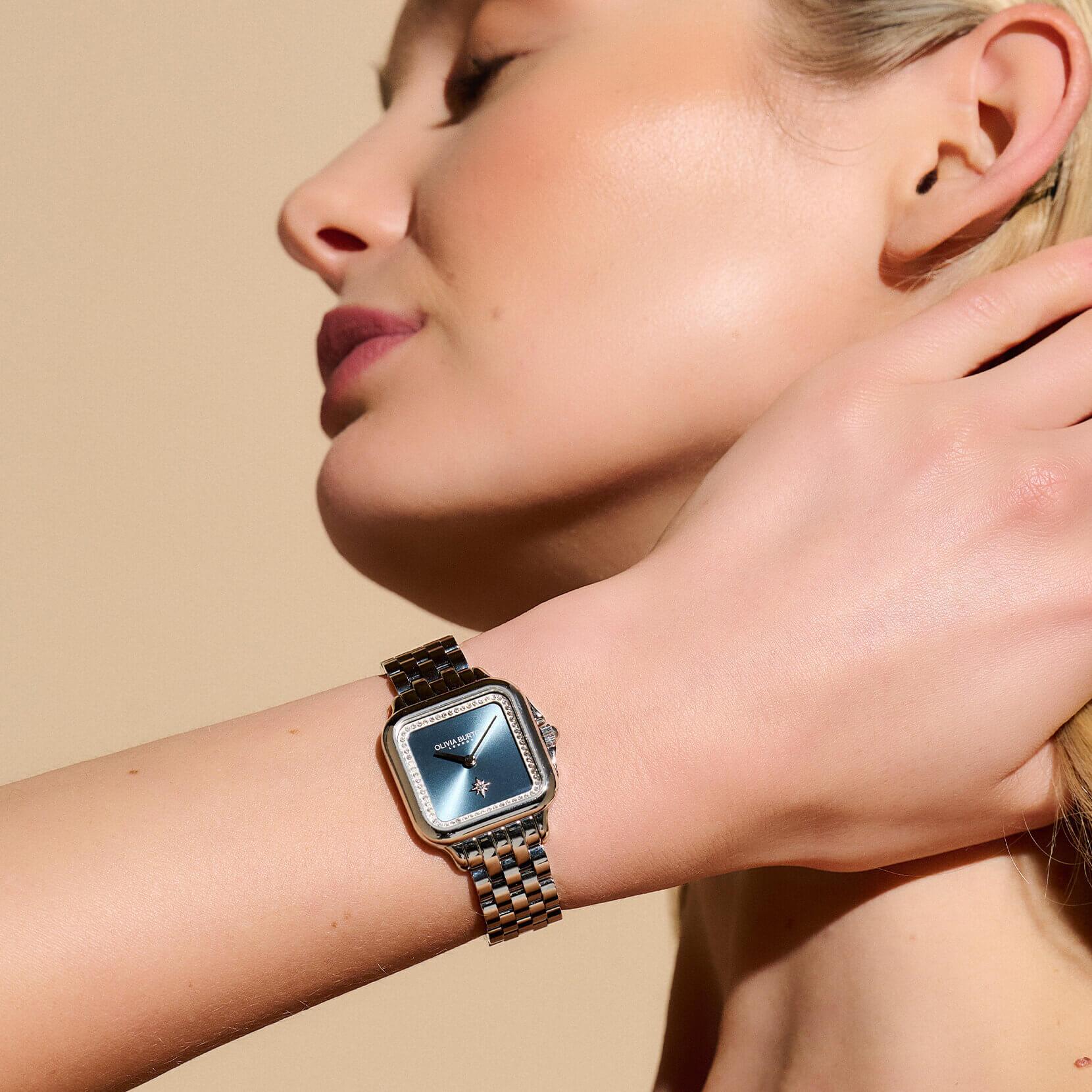 Grosvenor Blue & Silver Bracelet Watch