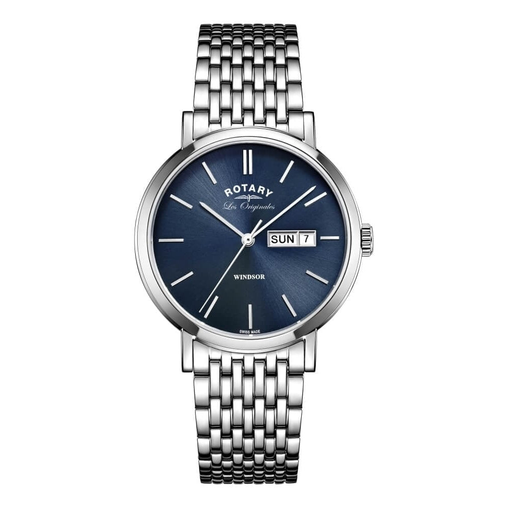 Les Originales Windsor Chrome Plated Date Display Watch