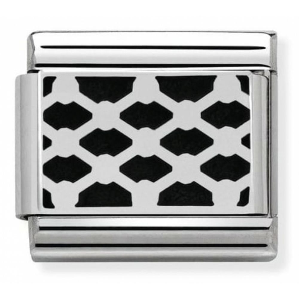 Classic LACE Plot Grid In Stainless Steel & Silver 925 Charm