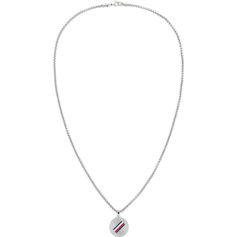Casual Stainless Steel Th Logo Dog Tag Gents Necklace